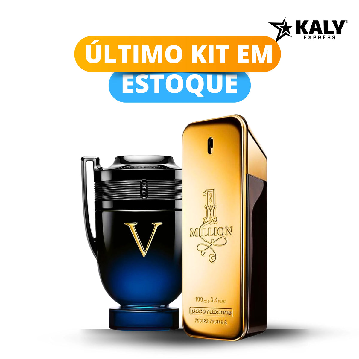 Kit 2 Perfumes Masculinos Importados (100ml cada) One Million l Invictus